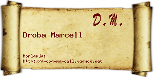 Droba Marcell névjegykártya