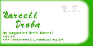 marcell droba business card